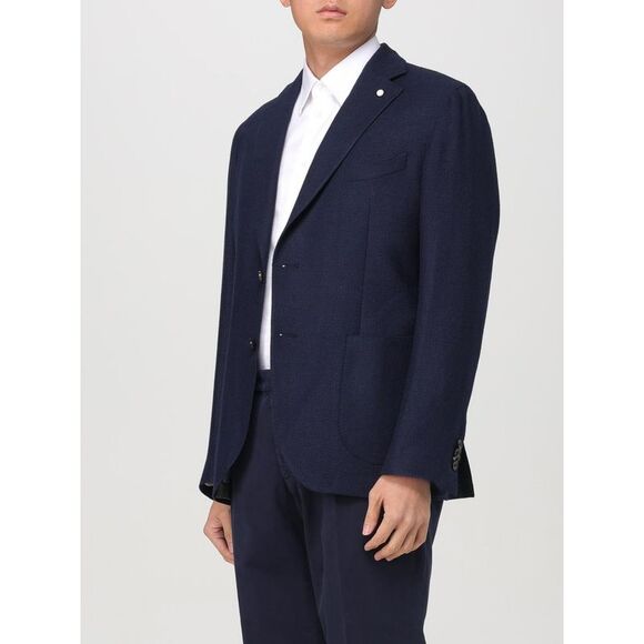 Luigi Bianchi Jacket Men Blue - Picture 3 of 4